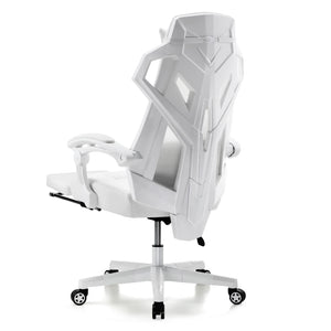 Gaming- und Bürostuhl mit Kopfstütze, Fußstütze und Verstellbarer Rückenlehne
