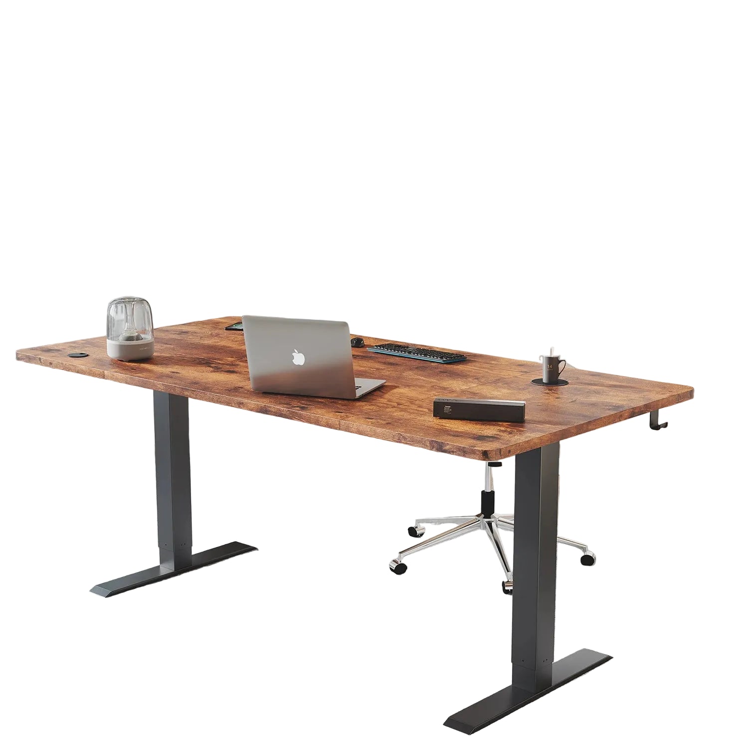 Elektrisch Höhenverstellbarer Schreibtisch 180 × 80 cm mit Memory-Funktion – Beige
