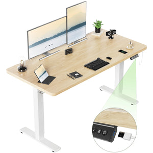 Elektrisch Höhenverstellbarer Schreibtisch 140 × 60 cm mit USB-Anschluss und Memory-Funktion