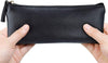 Tragbares Federmäppchen aus PU-Leder mit Reißverschluss – Multifunktionale Tasche für Stifte, Schreibwaren und Zubehör (Schwarz)