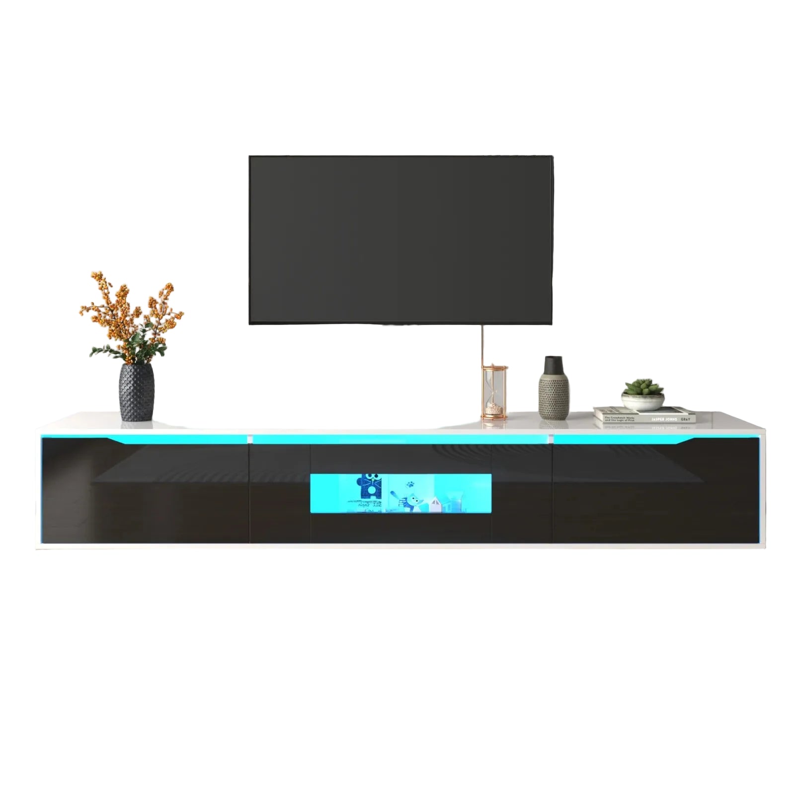 Hochglanz TV-Schrank mit LED-Beleuchtung – 180 cm