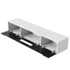 TV-Schrank Hochglanz Weiß & Holzoptik mit LED-Beleuchtung – 180 cm