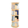 Drehbares 4-stöckiges Bücherregal aus Massivholz – 360° Aufbewahrungsregal